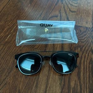 Quay Australia Coolin 42mm Polarized Small Square Sunglasses - Tortoise/Black
